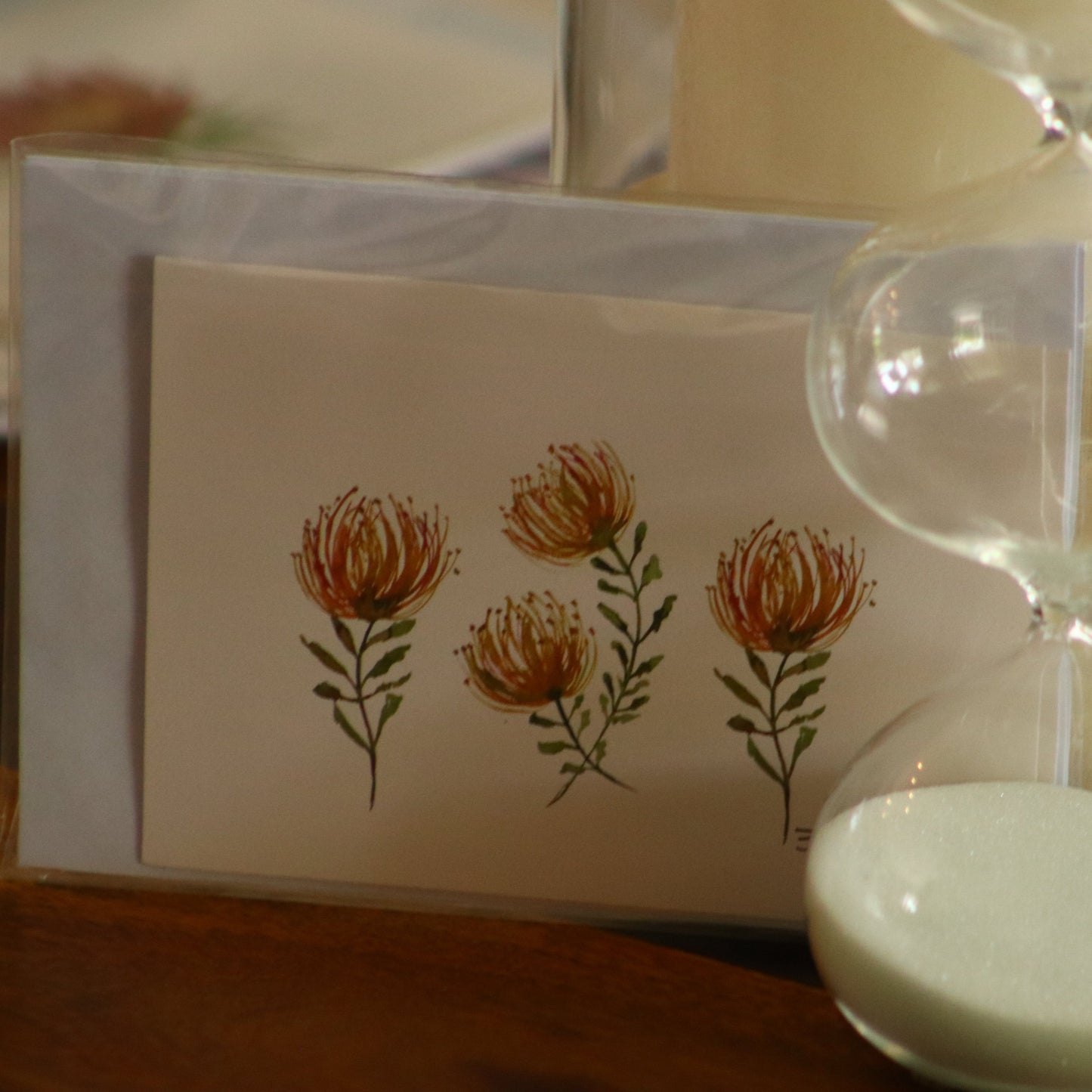 pin cushion flower card