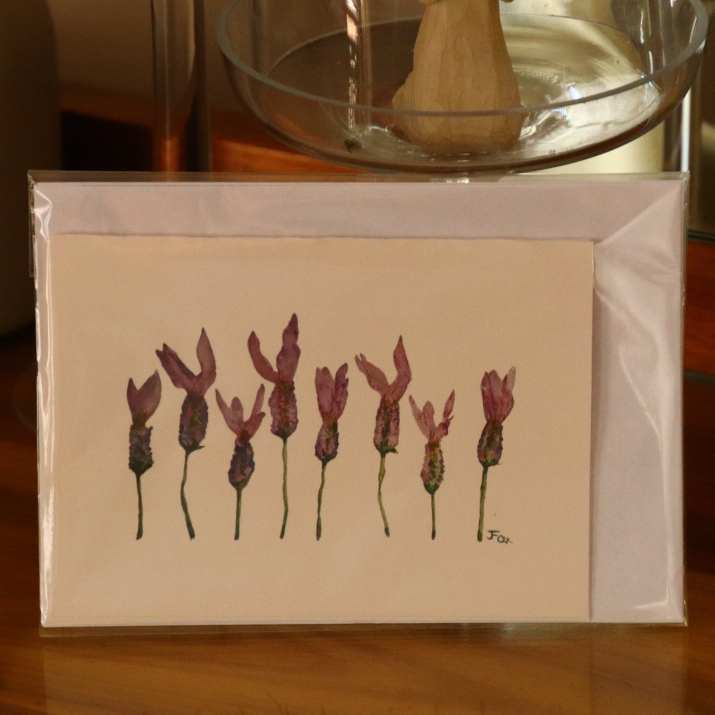 purple lavender card