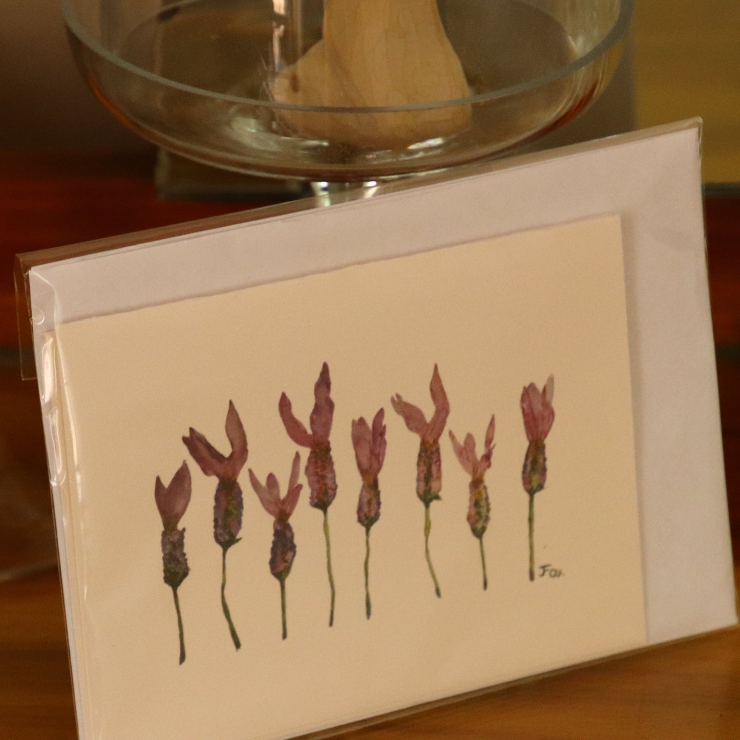 purple lavender card